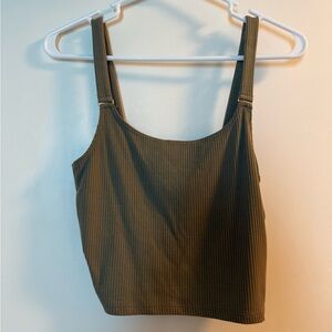 Me to We Olive Green Ribbed Tank